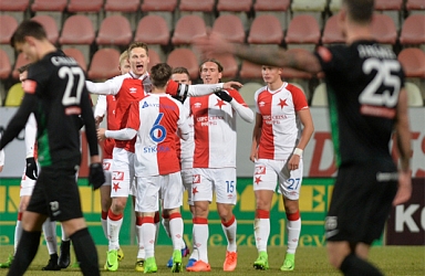 Slavia rozdrtila Příbram 8:1 a poskočila do čela fotbalové ligy